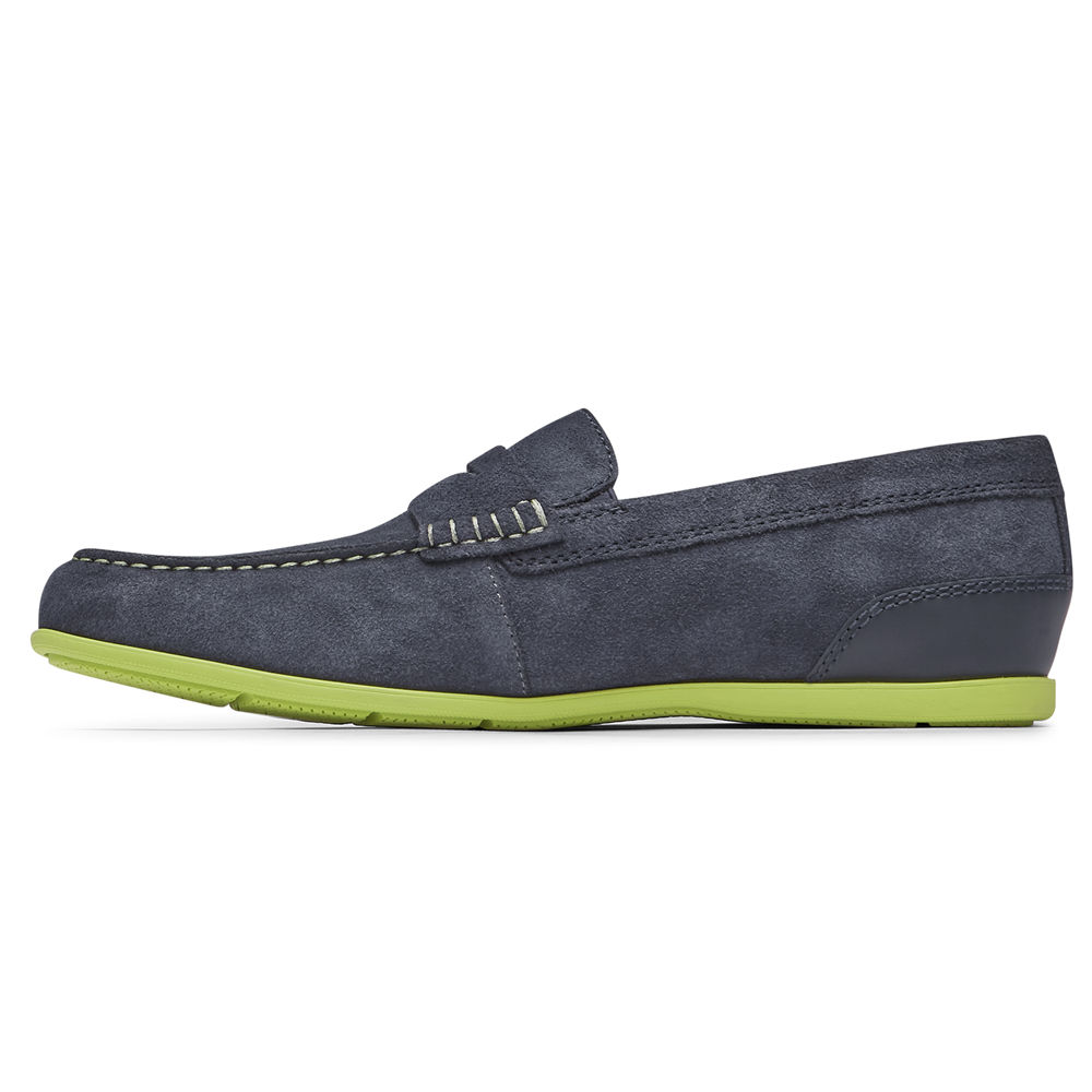 Rockport Mens Malcom Penny - Slip-On Blue - LVA789106